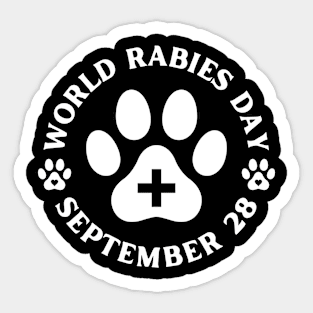 World Rabies Day September 28 Sticker